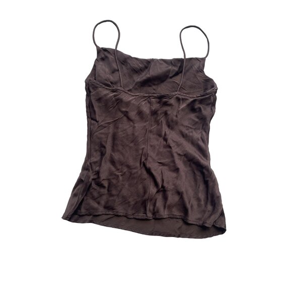 Zara Basic women's Small S SM Brown Spaghetti Strap Tank Top - Picture 2 of 8